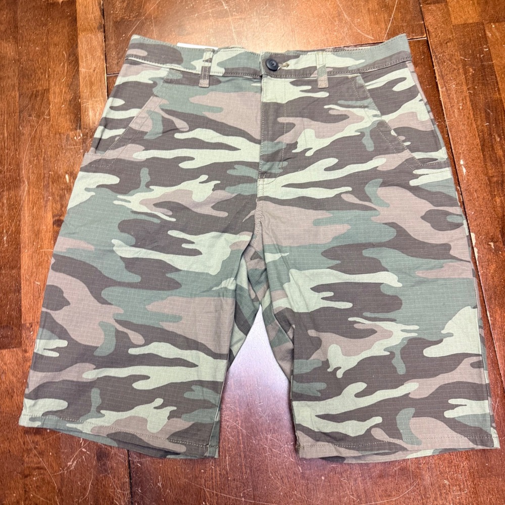 New Dickies Ripstop Short Mens 30 Green Camo Flex Regular Fit GR622DLC